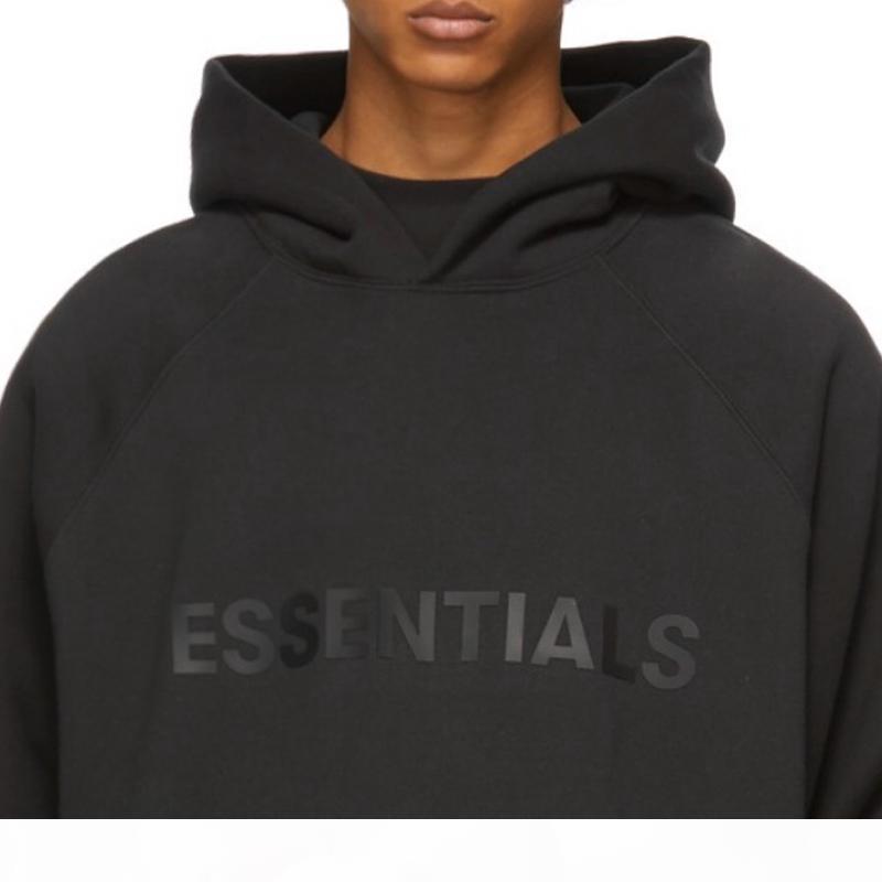 

FOG SS20 Hop God Of Fear Sweatshirt 3D Hoodie Hip Applique Streetwear Logo Fleece Casual Oversize Front Silicon Essentials Pullo Gpfvm, Black