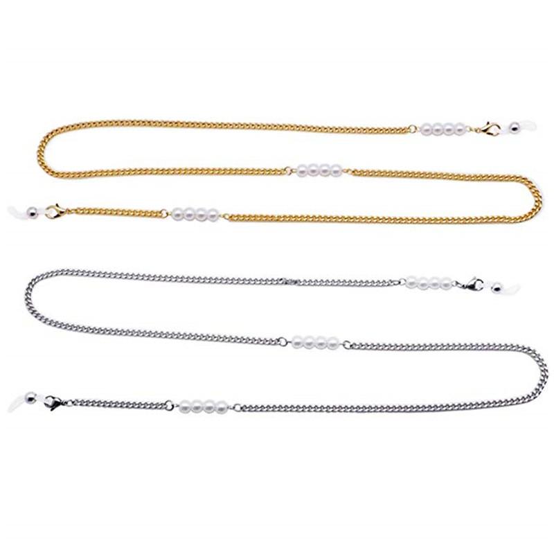 

2pcs Eyeglass Chains Set Daily Wear Reading Glasses Chain Sunglass Neck Strap Holder Neck for Women Stylish