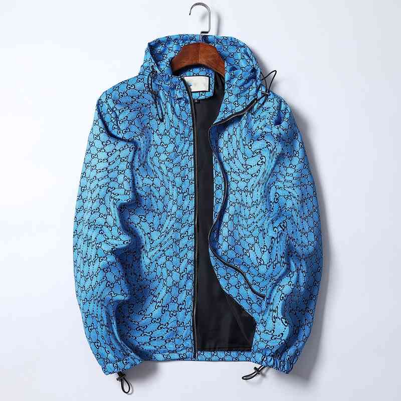 

Men's Jackets Hooded Mens Designer Jacket Fashion Face Letter Print Pocket Windbreaker Men Casual Baseball Zipper Hoodies Outerwear Coats Szie 8R6Q