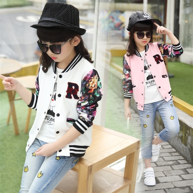

Kids Jacket for Girls Fashion Baseball Coat for Girl Boy Baby Girl Winter Clothes Autumn Children's Jackets Outwear 201216, 02