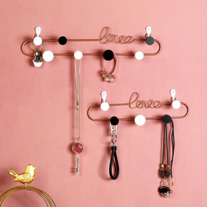 

Metal Letter Hooks Wall Hook Living Room Bedroom Decoration Bathroom Line Wall Hook Door Holder BDF99