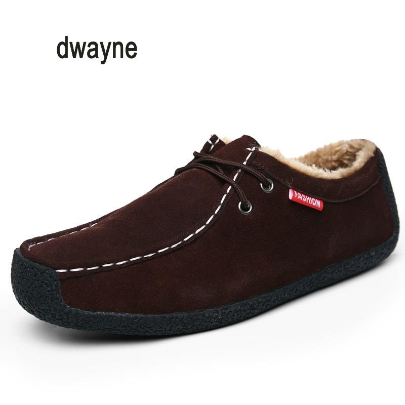 

Super Size Fur Casual Shoes Men Sneakers Suede Winter Shoes Men Keep Warm Oxford Flats Mocassim Masculino Size 50, Black