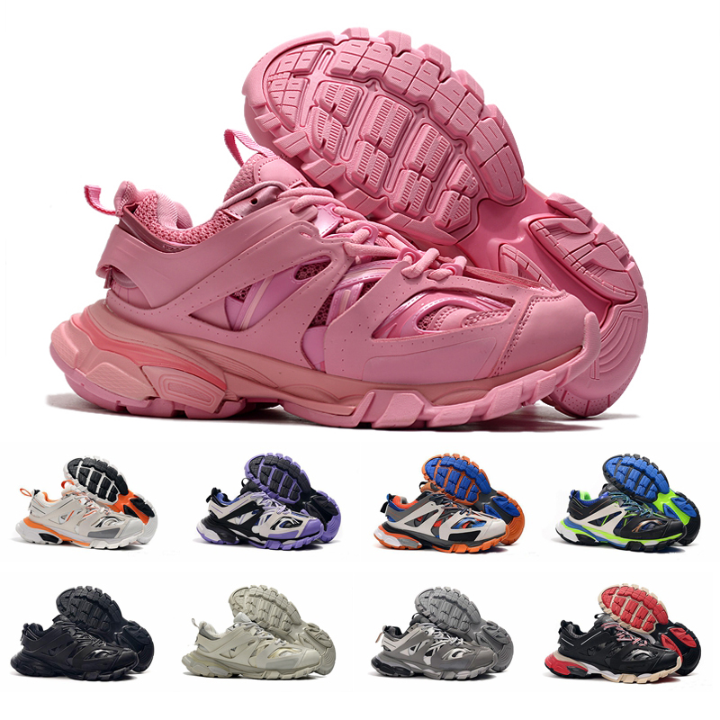 

New Pink Color Release 3.0 Tess S Paris Triple S Sneakers clear sole Casual Shoes for Women Mens Trainers Tripler 36-45, Black