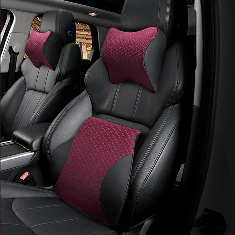 

Car Pillows Space Memory Foam Car Lumbar Support Auto Neck Pillow Headrest Head Restraint Auto Accessories accessories inter