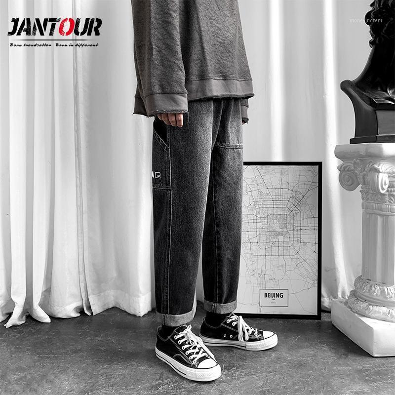 

Baggy Jeans Men Spring Black Korean Colors Jeans 2021 Men's Streetwear Denim Straight Trousers Male Harajuku Pants Clothes1, Black gray