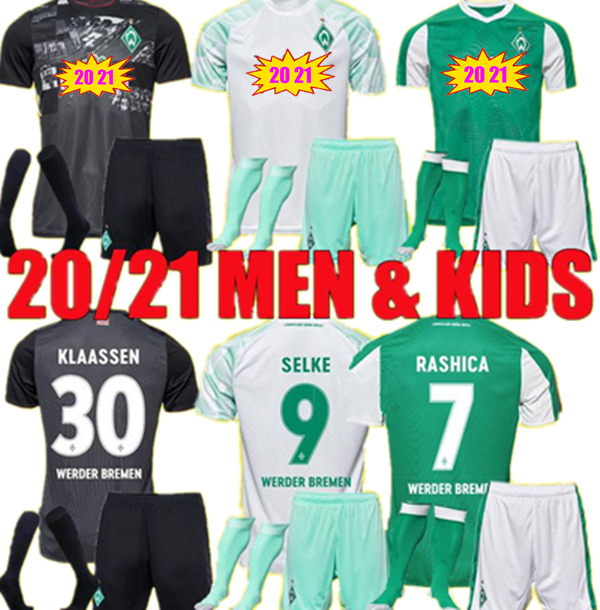 

men kids 2020 2021 SV Werder Bremen third Soccer Jerseys kits Fullkrug SARGENT BITTENCOURT RASHICA Jersey Werder Bremen home Football shirts, Color 9