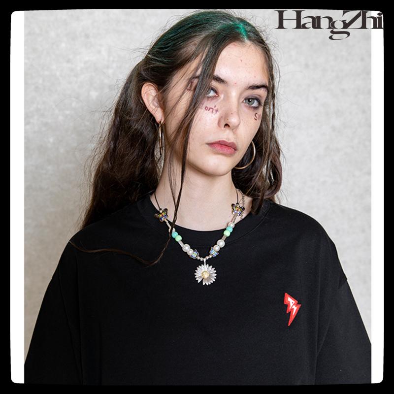 

HANGZHI 2020 New Hip Hop Punk Personality Pendant Enamel Butterfly Ceramic Combination Necklace For Men Women Girls Jewelry