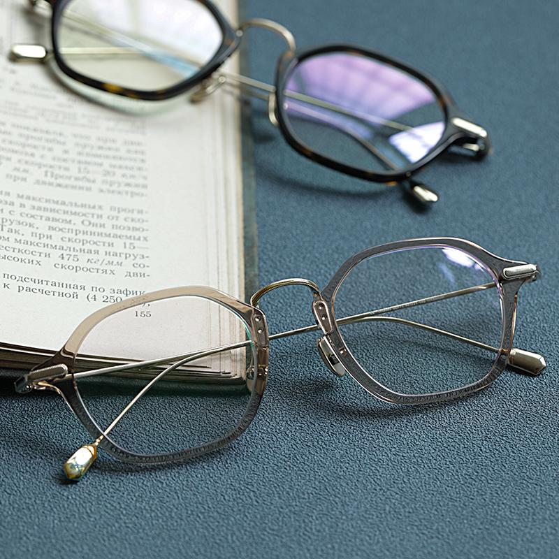

2020 new arrival glasses frame men retro acetate polygon optical eyeglasses Myopia reading woman prescription computer eyewear