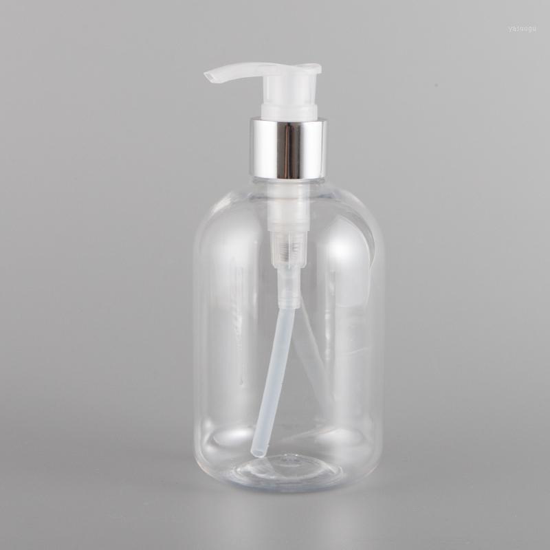 

350ml 12pcs/lot Clear Plastic Empty Lotion Bottles With Silver Lotion Pump for Shampoo, Personal care1