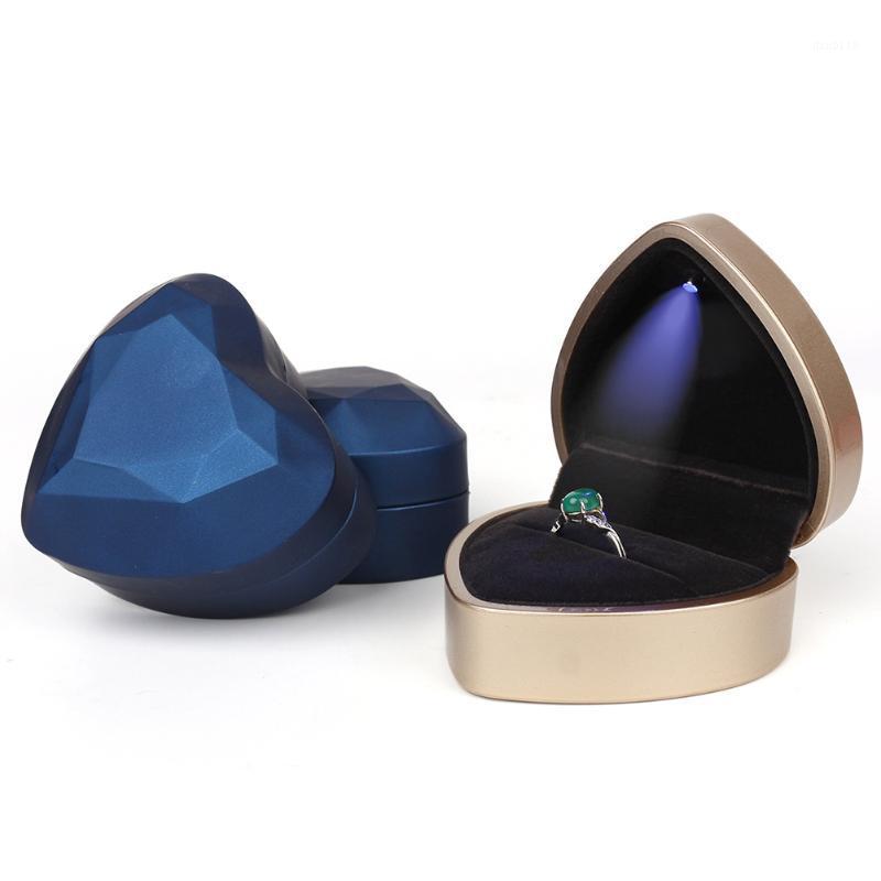 

Ring Box With Heart-Shaped Jewelry Box Display Storage Jewelry Case Velvet Lining Gift Boxes Suitable For Wedding Party1