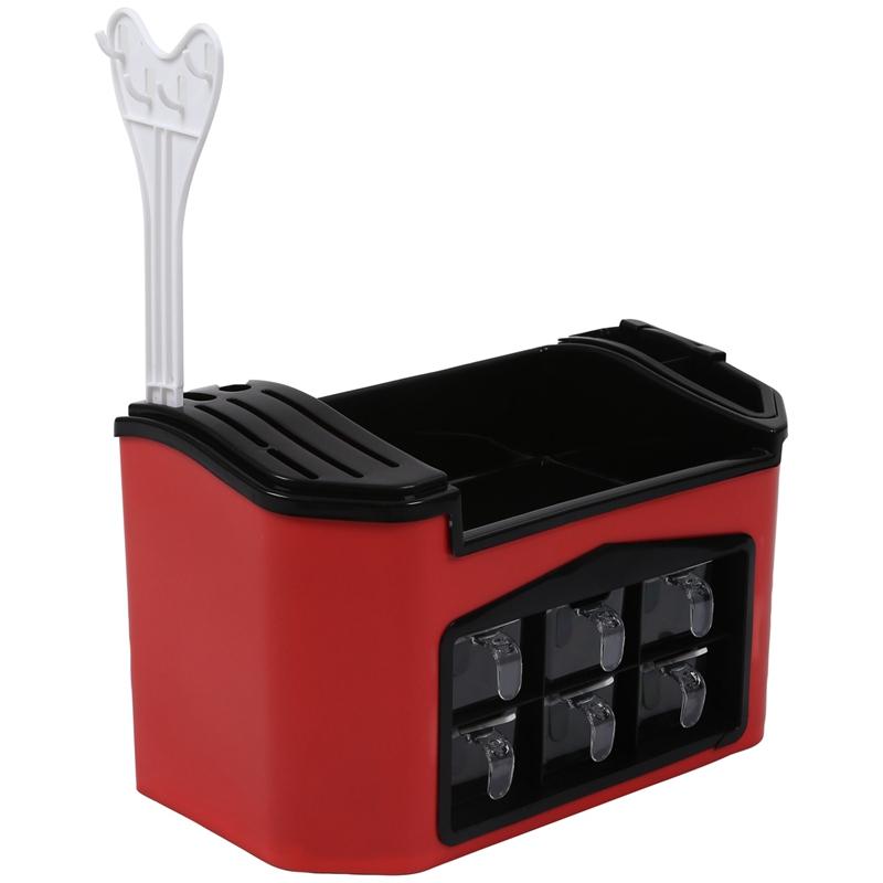 

Cordial Shining Spice Rack Kitchen Shelf Tools Box Spice Jar Storage Rack Chopsticks Cutter Storage Box Large Capacity