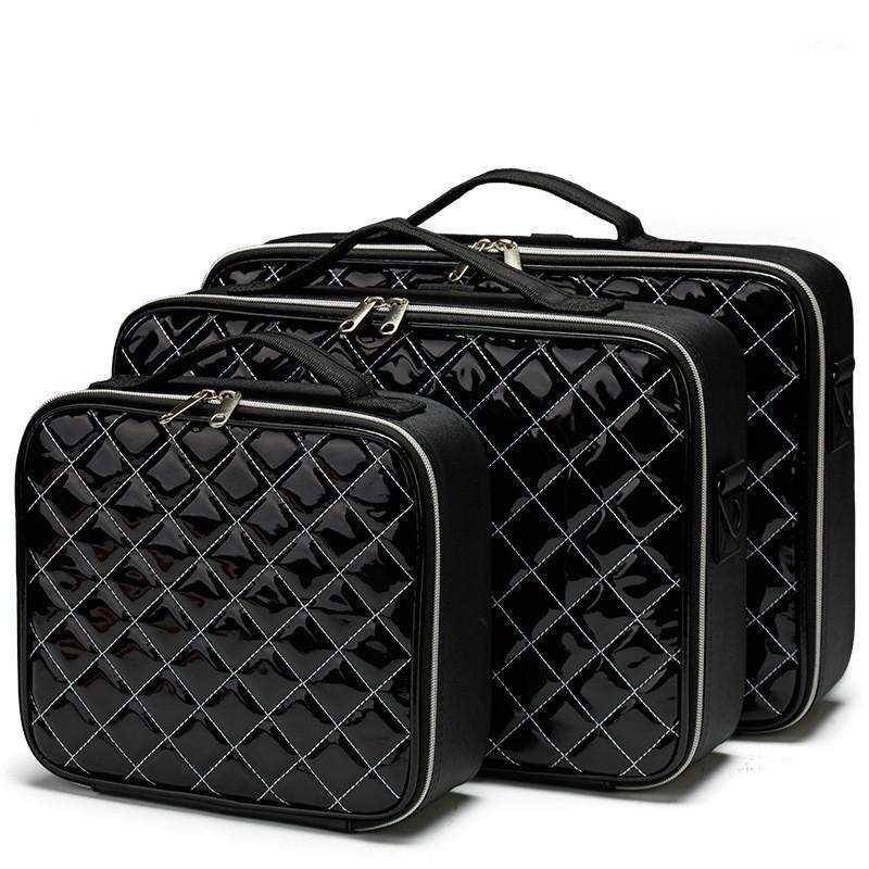 

2021 New Professional Makeup Organizer Cosmetic Case Bolso Mujer Cosmetic Bag PU Large Make Up Storage Case Multilayer Suitcase1, Size mini
