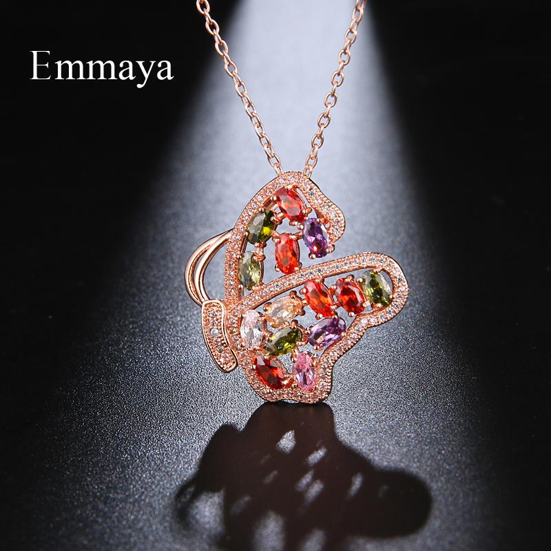 

Pendant Necklaces Emmaya Ingenious Geometry Design Necklace For Women&Girls Charming Jewelry With Colorful Zirconia Shiny Ornament In Party