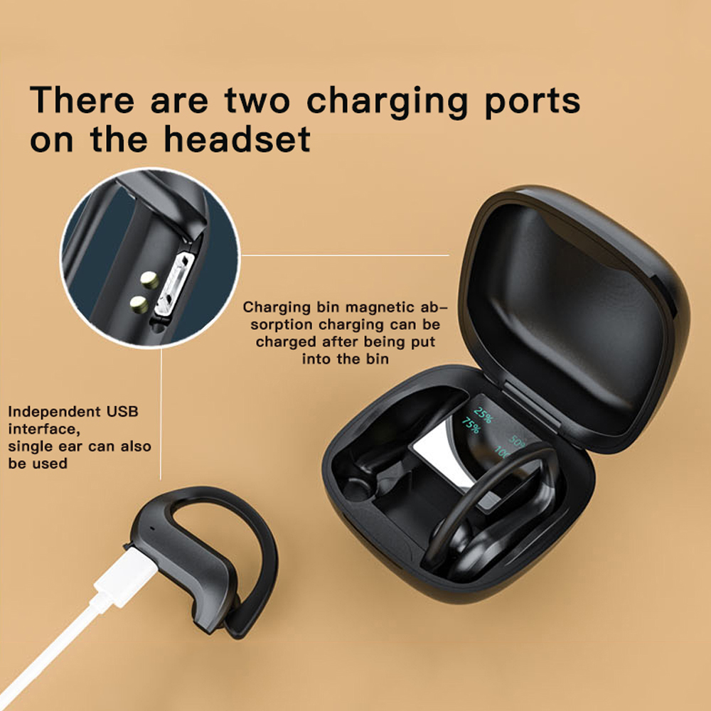 MD03 TWS Wireless Bluetooth Headphones Stable Ear Hook Earphone Touch