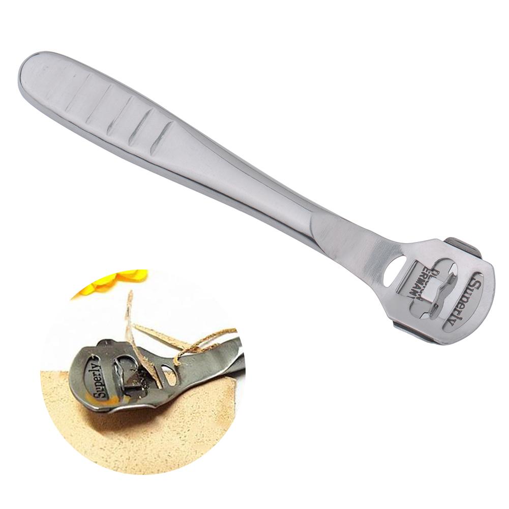 

1set Leather Thinning Craft Tool Stainless Steel Peeler Leather Knife With Silvery Sewing Knife Tool With 10pcs Blades
