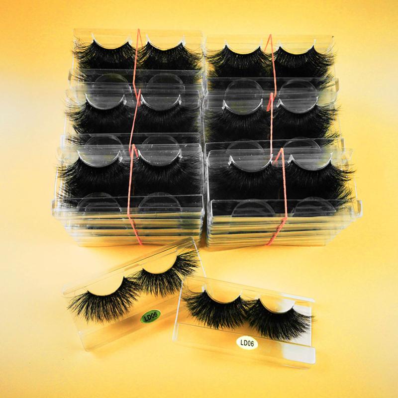 

Wholesale Hand Made Natural 25mm Mink Eyelashes In Bulk 5/10/20/50/100 Pairs Without Box Hot Style Makeup Beauty Cosmetics