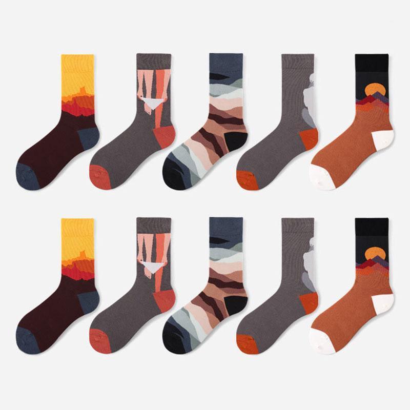 

Fashion Unisex Hand-painted Style Astronaut Women Socks Cotton Harajuku Colorful Full Socks Women Space Streetwear 1 Pair1