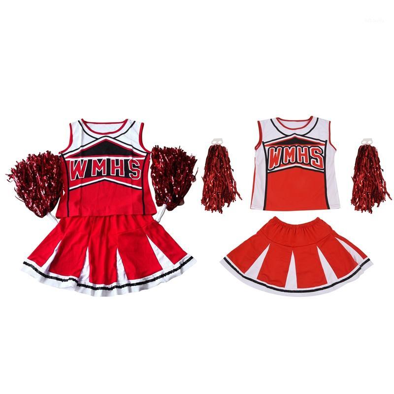 

Tank Top Petticoat Pom Pom-Pom Cheerleader Cheer Leaders L (38-40) 2 Piece/M (34-36) 2 Piece Suit New Red Costume1