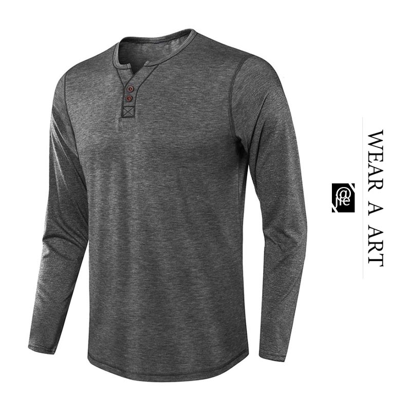 

Men Long-sleeve T-shirt Man Spring Clothes Boy Undershirt Ventilate Shirt Running Outdoor Excise Spring Gym Sport New Mature Hot Sale Simple, Gray