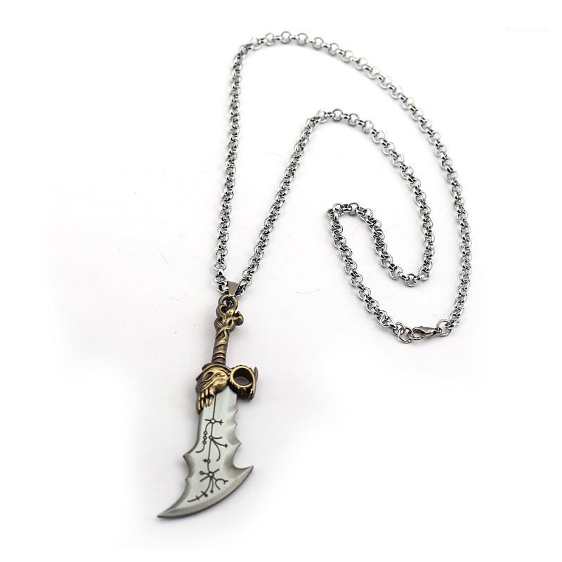 

Game God Of War Necklace Sword Blades of Chaos OLYMPUS KRATOS Necklaces Jewelry Classic Pendant for Men1