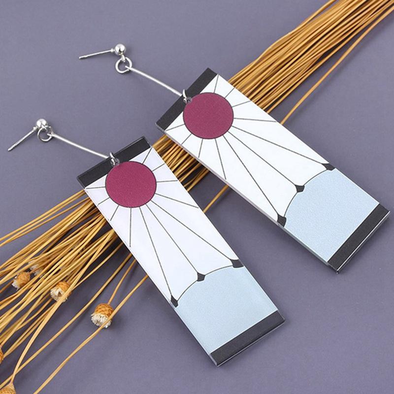 

Dangle & Chandelier Japan Anime Earrings Demon Kimetsu No Yaiba Blade Of Ghost For Women Girl Cosplay Prop Jewelry Gifts