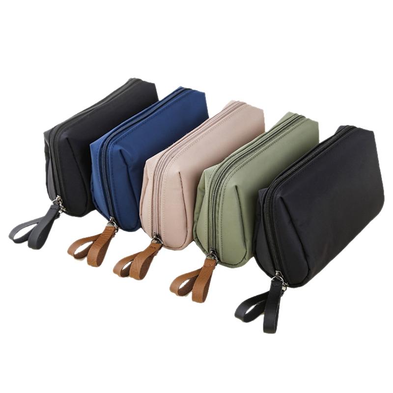 

1 Pcs Solid Cosmetic Bag Women Makeup Bag Pouch Toiletry Waterproof Makeup Organizer Case, Pink