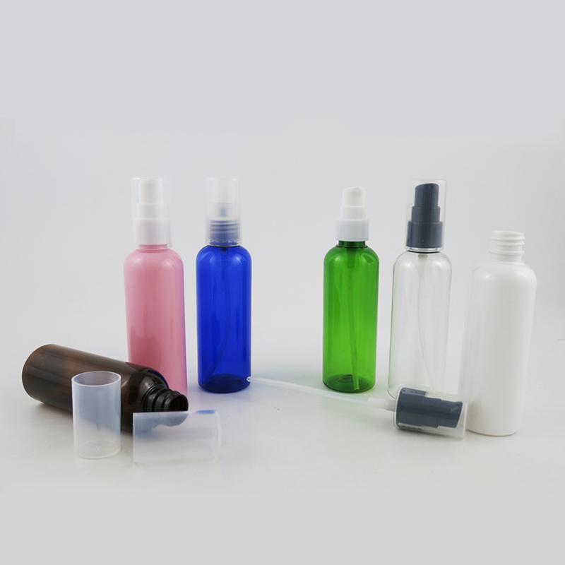 

24 x 100ml Travel Refillable Lotion Cream Plastic Bottle with Plastic Pump 100cc PET Dispensing Cosmetic Bottle with Cap