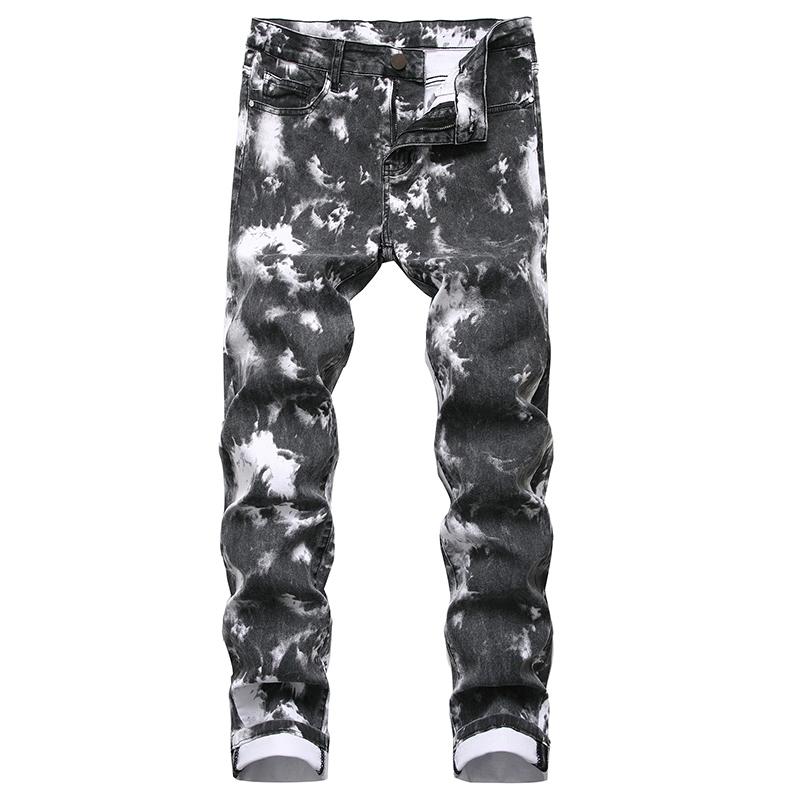

Men's Jeans Quality Cotton Skinny Slim Straight Denim Pants Men Zipper Fashion Brand Long Four Season, Black