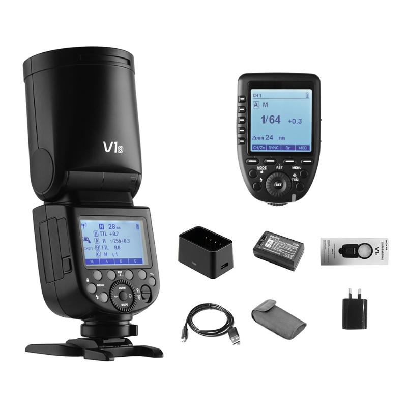 

Godox V1S Professional Camera Flash Round Head Wireless Fresnel Zoom speedlite for Studio light Photography Accessories Kit