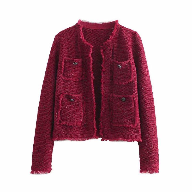 

Popular new FH767-78 Euro-American style 19 new women' twill fur jacket, Red