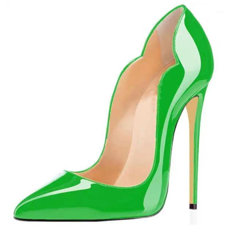 

Extreme High Heels Plus Size Women Shoes Pointed Toe Patent Leather Pumps Stiletto Heel Evening Dress Wedding Shoes Bridal 44 451, Black