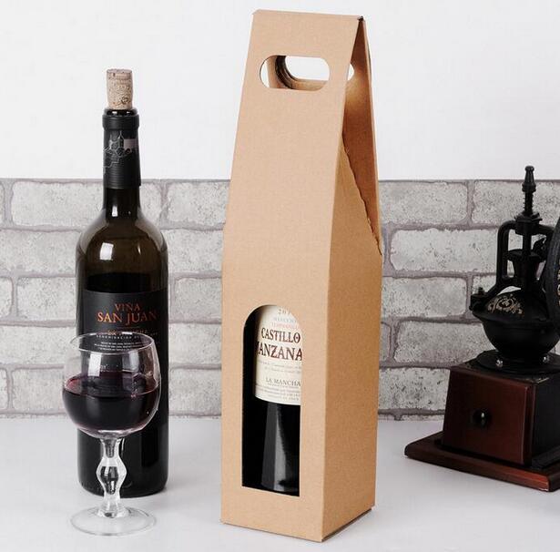 

Red wine box box wine gift single bag paper bag portable Kraft paper