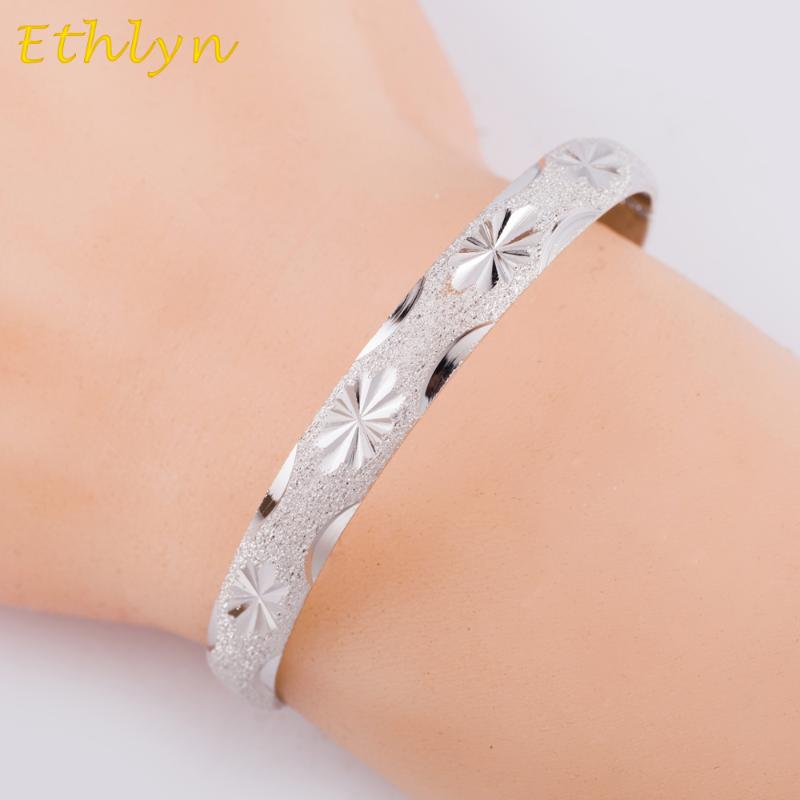 

Ethlyn Dubai bracelets & bangles width 8mm white gold Color jewelry Ethiopian snap buckle bracelet African women H015