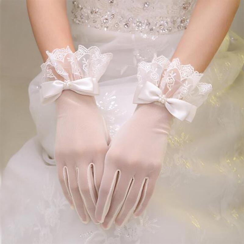 

Original lolita Lolita Miss cos white gloves bow lace lace mesh accessories