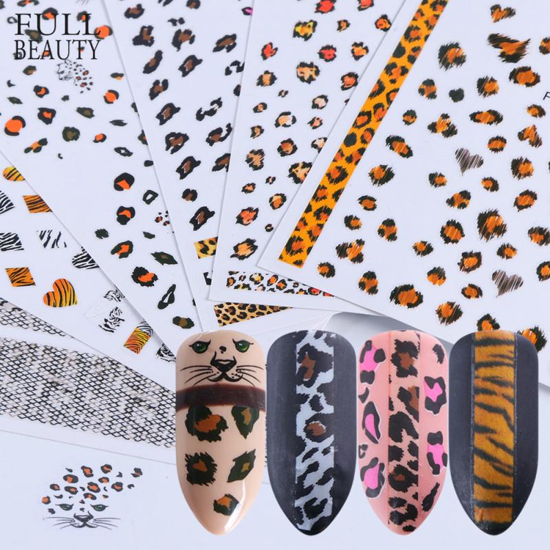 

1pcs Nail Leopard Snake Print Sticker for Nail Decorations Manicure Adhesive Tips 3D Sexy Polish Wraps Accessory CHF505-510, F507