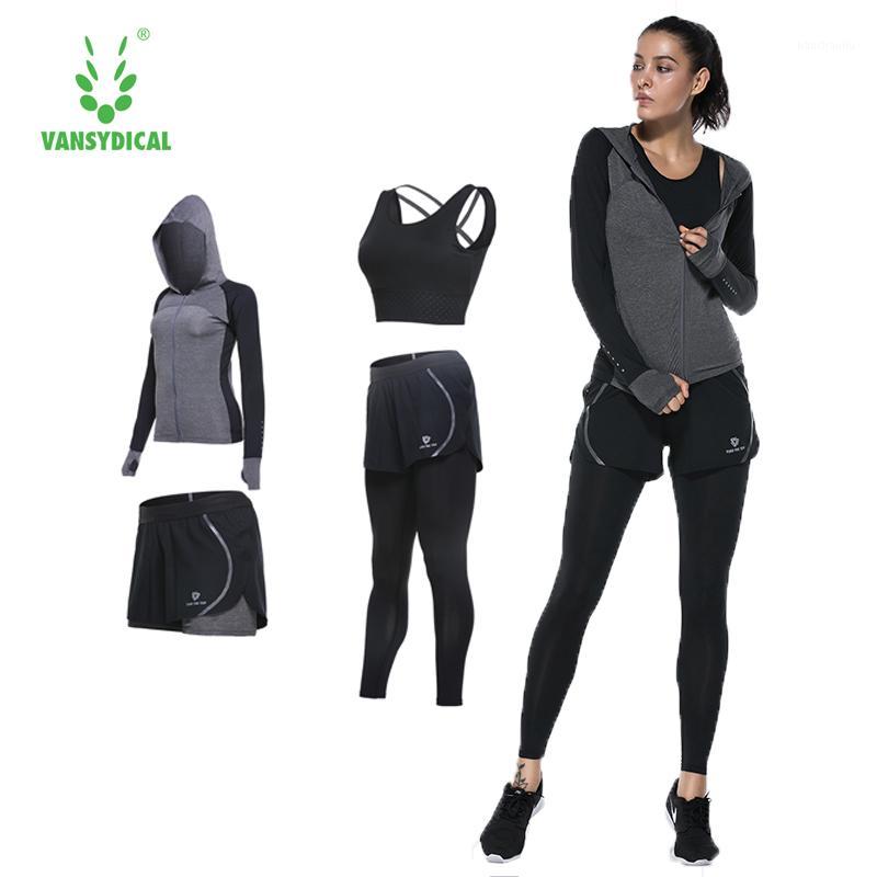 

Yoga suit, autumn and winter women' fitness clothes, pants, running, ventilation, thin, speed, dry gym, sportswear four sets1, 4pcs sets a 16