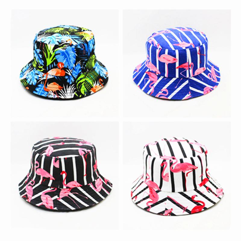 

LDSLYJR 2020 Flamingo animal print Bucket Hat Fisherman Hat outdoor travel Sun Cap Hats for Men and Women 274, White