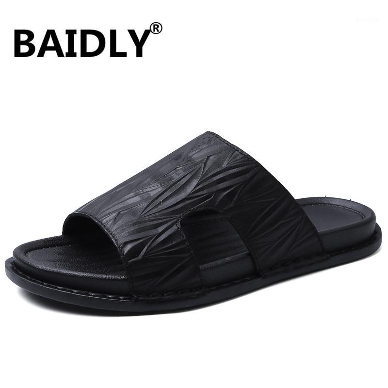 

New Summer Men Sandals Leisure Beach Men Shoes High Quality Genuine Leather Sandals The Men's Big Size 451, 2007-4