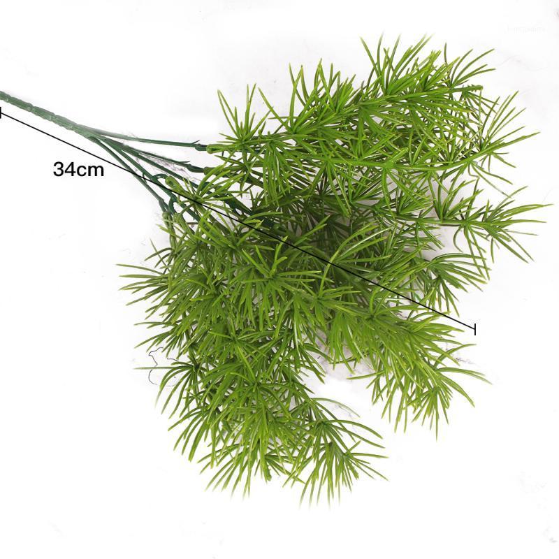 

Creative Simulation Plant 7-Pronged Pine Needle Grass Exquisitely Simple And Durable Generous For Home Decoration Vase Floral1, As show