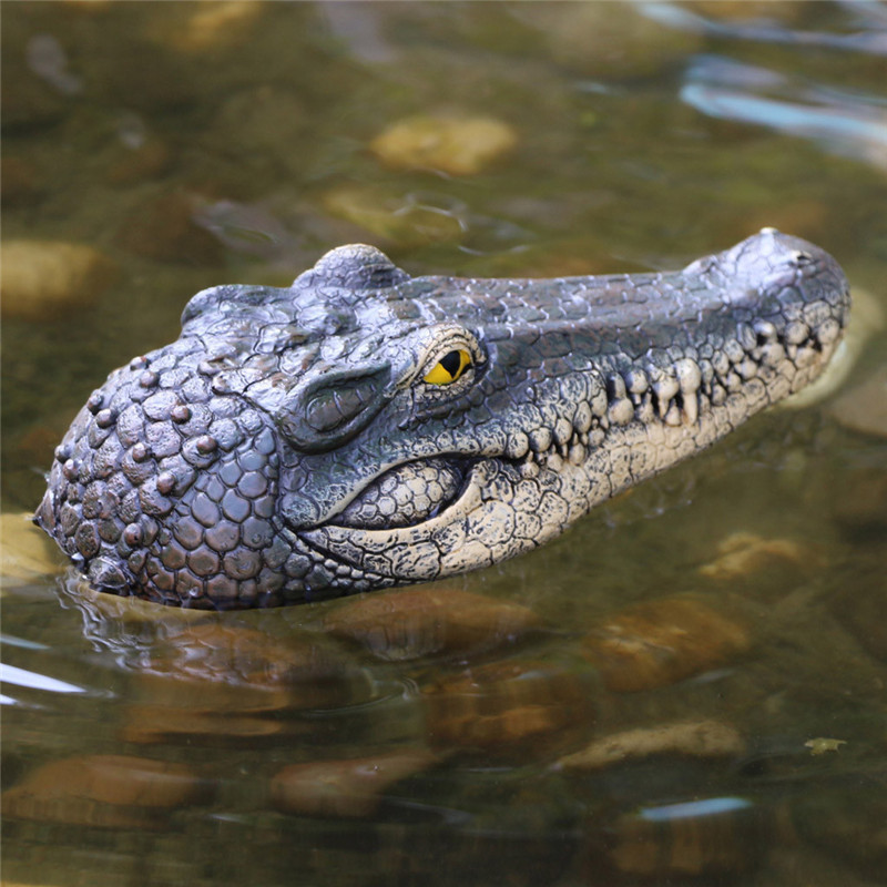 

Floating Crocodile Head Water simulation crocodile head Water Decoy Garden Pond Art Decor for Goose Control T200117