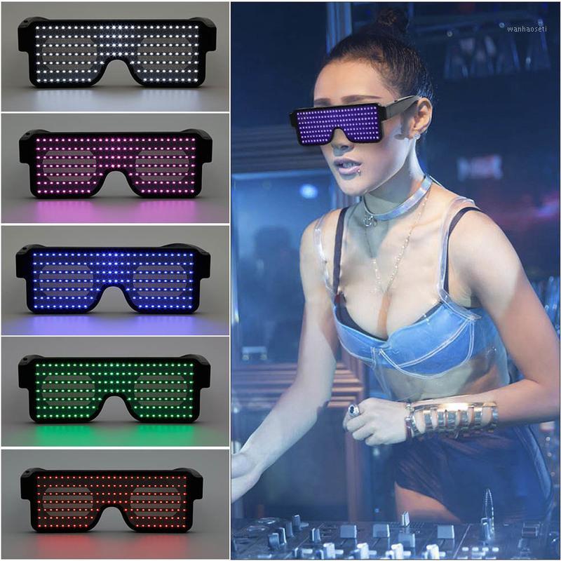 

2020 New 11 Modes Magic Quick Flash Led Party Glasses USB Charge Luminous Glasses Christmas Concert Light Toys for Concert1
