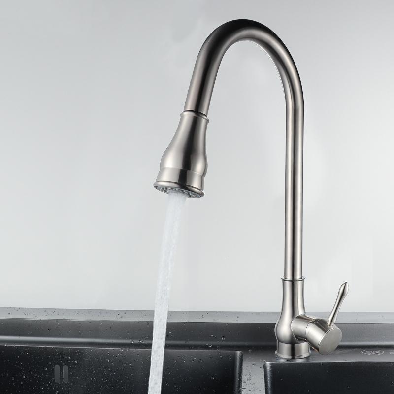 

2020 New Style Brand High-Quality Hot And Cold Water Mixer Brushed Full Copper Faucet Bathroom Basin Tap Bath Sink Faucet