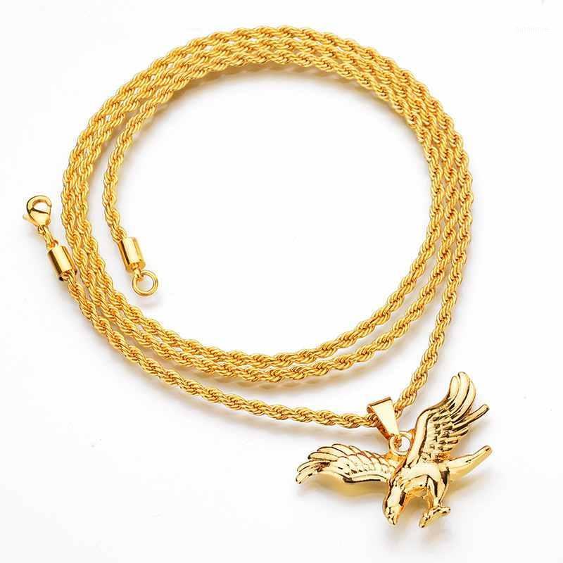 

Hawk Flying Egale Men Pendant Necklace Exclusive Sweater Chain Accessories Hip-hop Punk Jewelry Gold Plating Awesome Fashion1