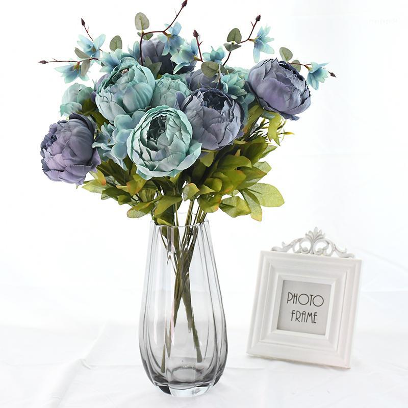 

1Bunch Artificial Peony Flower Vintage Silk Peonies Wedding Bouquet Festival Party Decoration Home Garden Fake Flower Supplies 81, F11