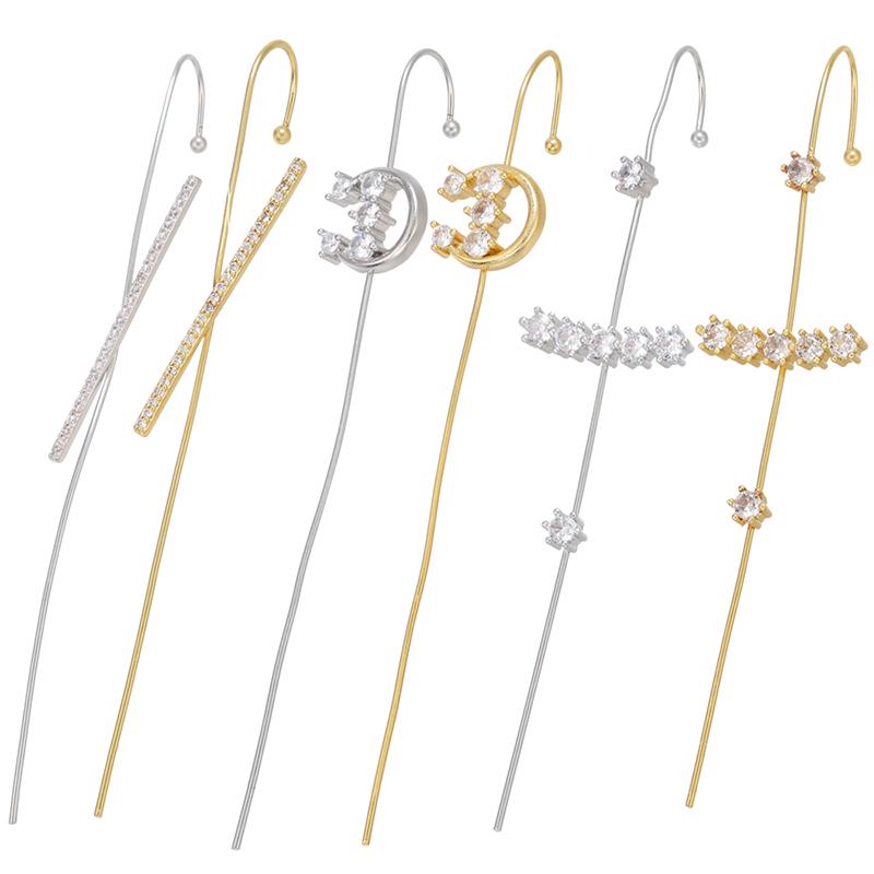 

HECHENG ,1pc ,Piercing Earrings, CZ Crystal Stud Earrings, for Women Wedding Party Jewelry Gifts