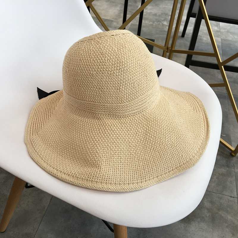 

2020 New Women Sun Hats Top Air Caps Female All Match Summer Sunproof Hats Travel Outdoors Foldable Casual Adult Caps Adjustable, Black