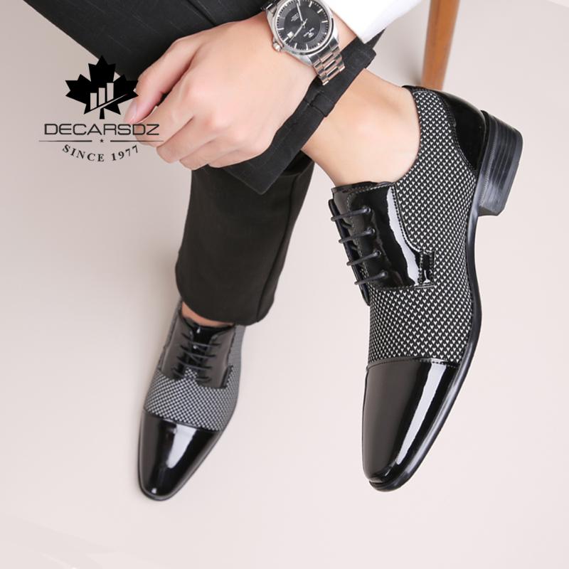 

New Formal leather Shoes Men Dress Shoes Brand Office Fashion Male design luxury Footwear high quality office Men, Dk-s-020-17