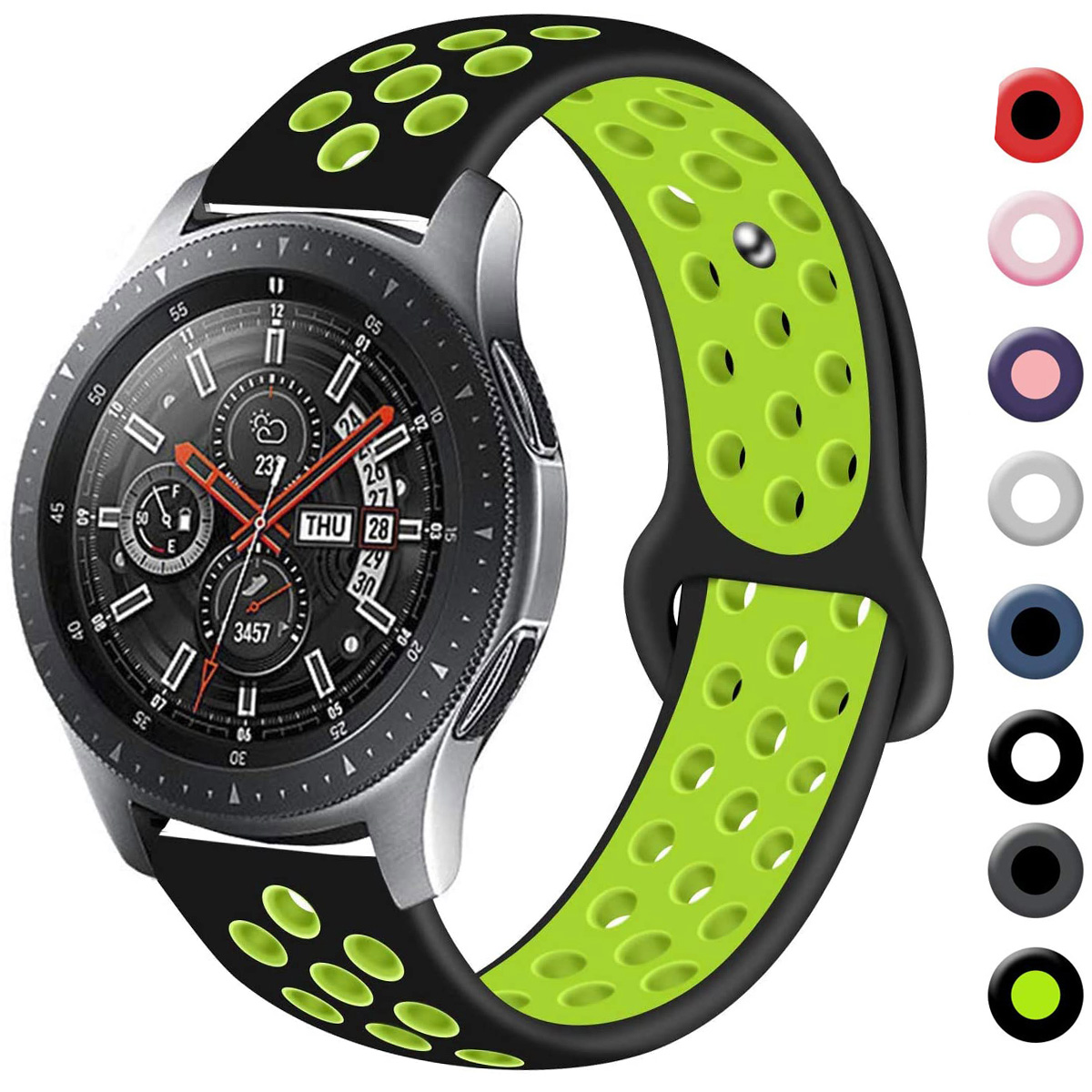

20mm Strap for Samsung Galaxy watch 4 classic gear s3 Frontier Active 2 amazfit silicone bracelet huawei GT 2/2e/pro band 22mm