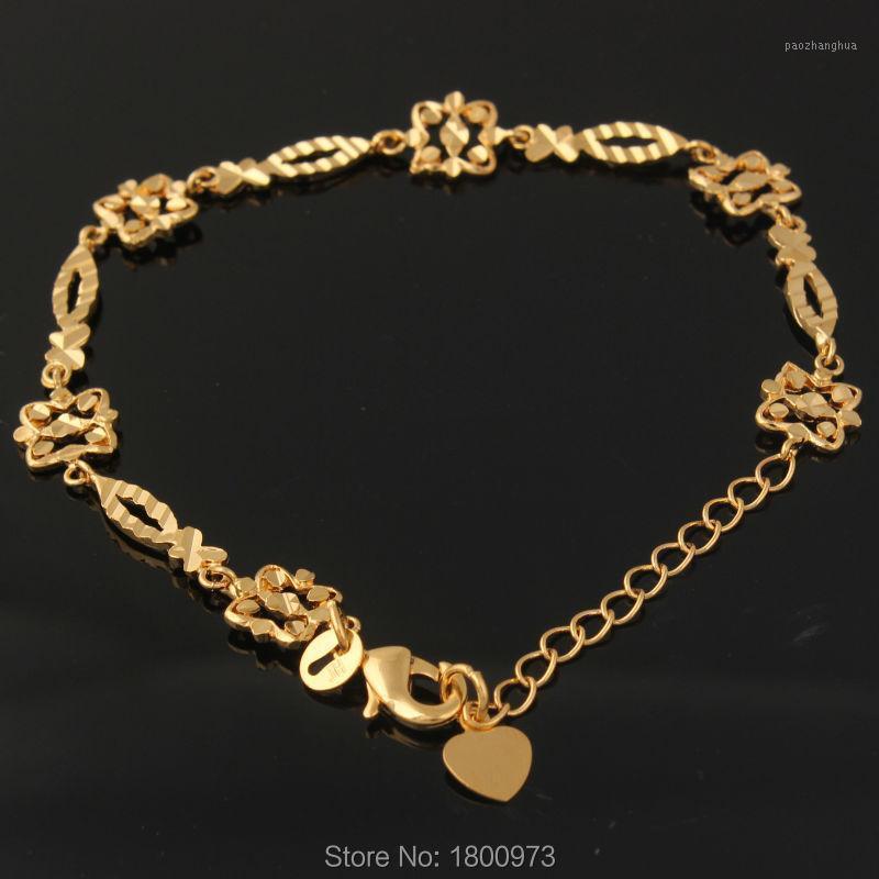 

European And America Design Gold Color Beautifully Carved Chain & Link Trendy Brand Anklets/ Bracelets For Women Link,, Black