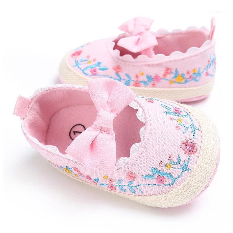 

Fashion Baby Toddler Embroidered Flower Princess Shoes For Girls Big Bow Soft Sole Newborn Baby Moccasins Shoes1, Black